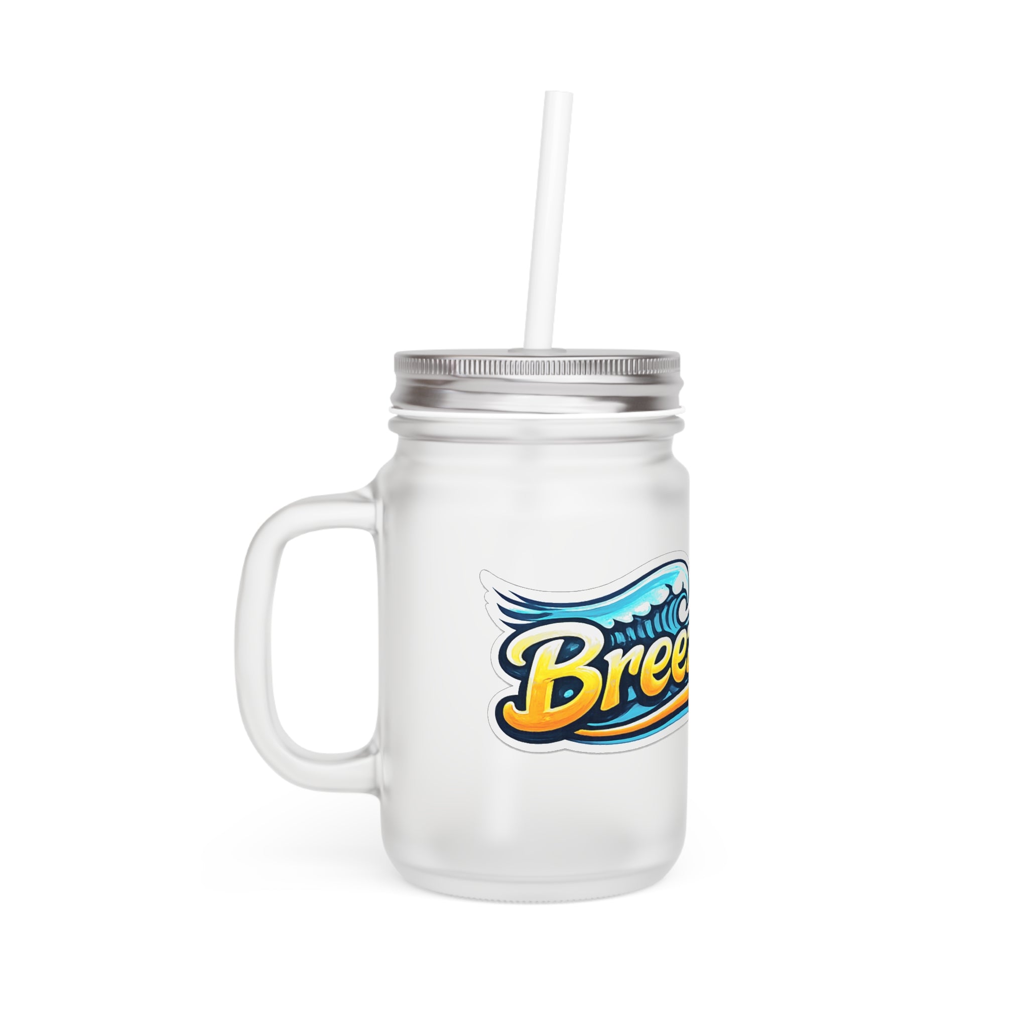 Breezy Mason Jar Tumbler — Summer Vibes Edition 🌊