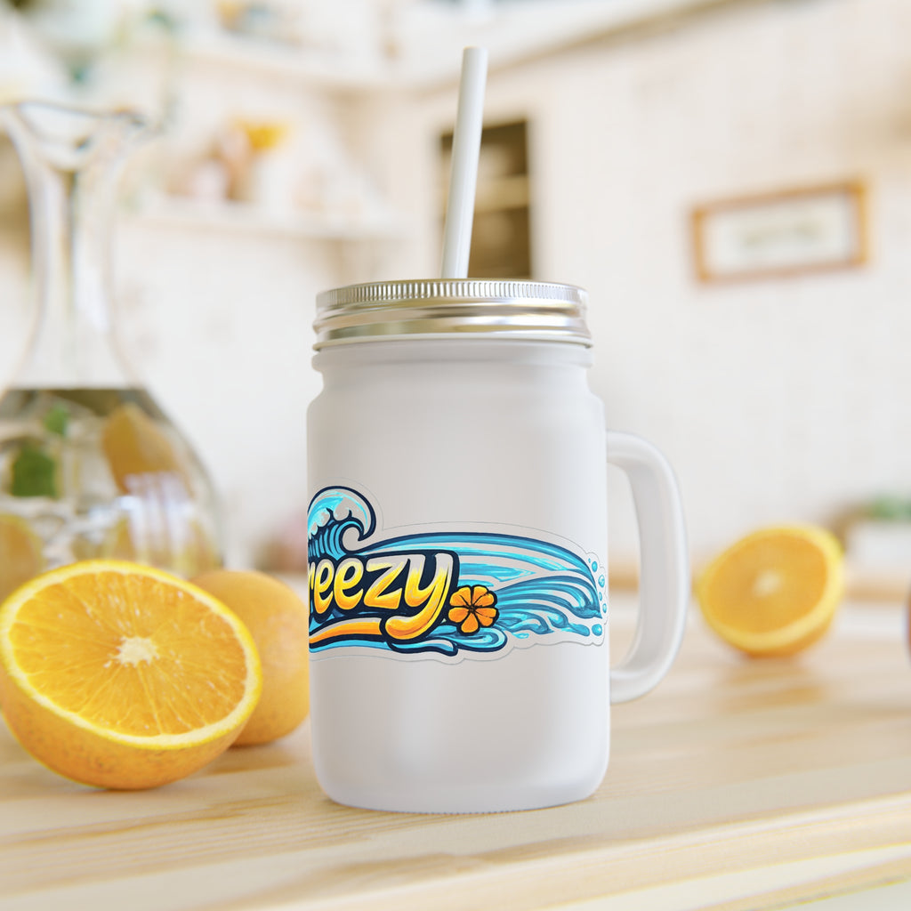 Breezy Mason Jar Tumbler — Summer Vibes Edition 🌊