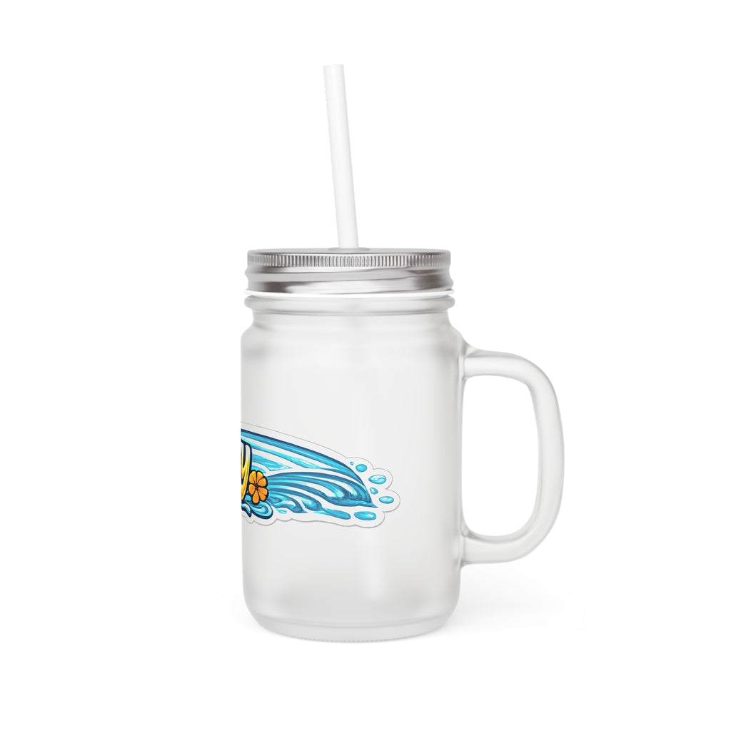 Breezy Mason Jar Tumbler — Summer Vibes Edition 🌊