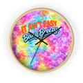 Stay Breezy Tie-Dye Wall Clock 🌈 | Colorful Aesthetic Home Decor