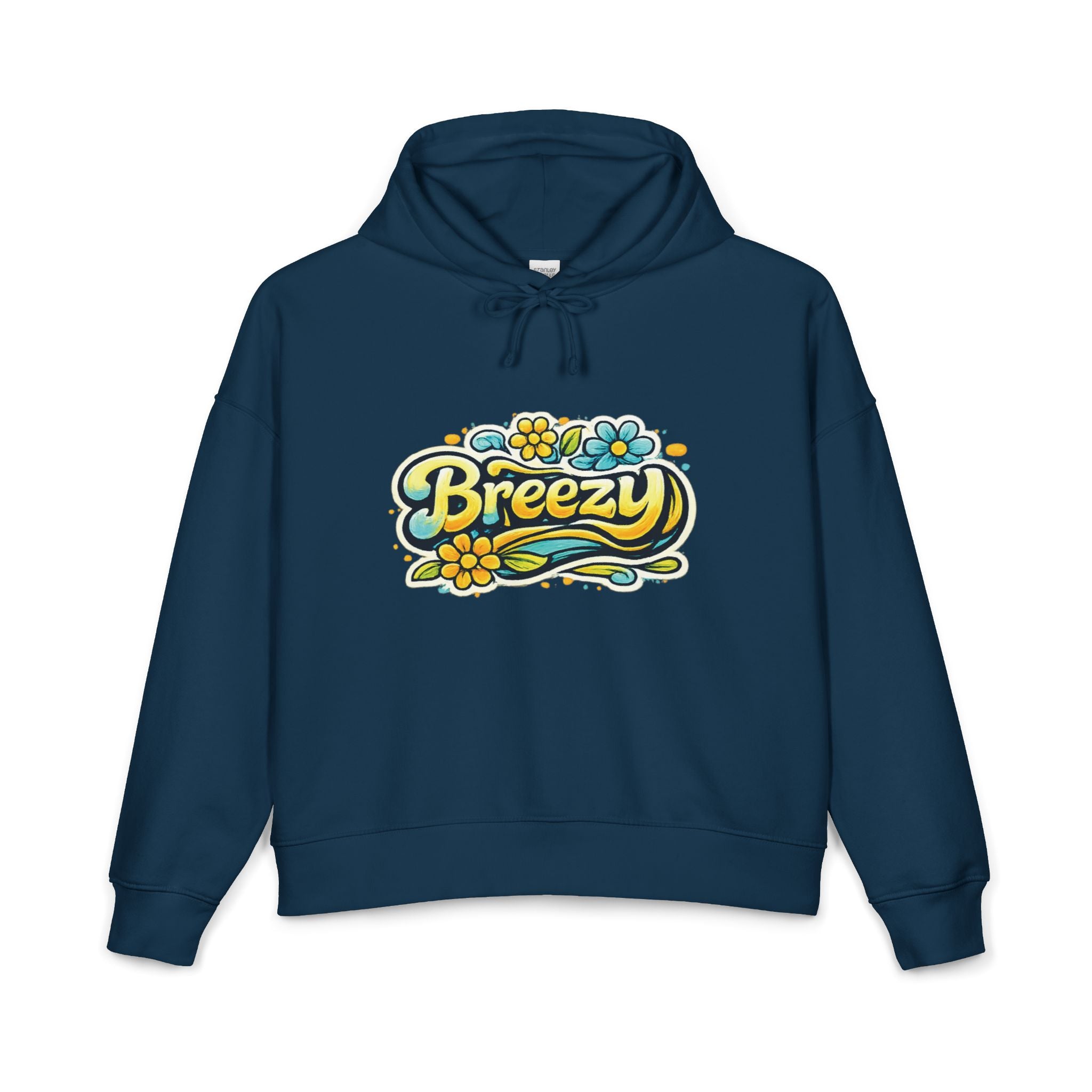 Breezy Floral Logo Hoodie | Clean Everyday Streetwear Pullover